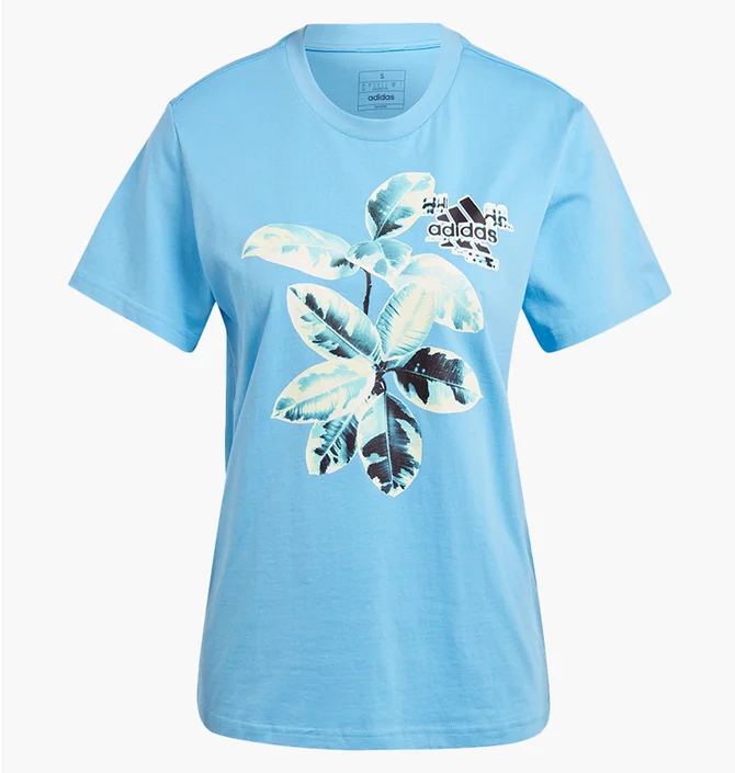 Футболка женская Adidas Beach Graphic Light Blue IS1230