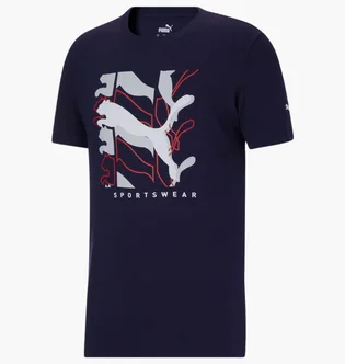 Футболка мужская Puma Athletics Big Logo Tee Blue 847084-06