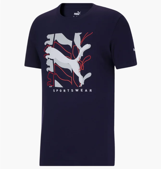 Футболка мужская Puma Athletics Big Logo Tee Blue 847084-06