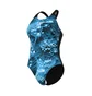 Купальник женский Arena Blue Flowers Swimsuit V Back Blue 009027-850