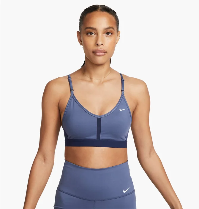 Топ женский Nike Indy WomenS Light-Support Padded V-Neck Sports Bra Blue CZ4456-491