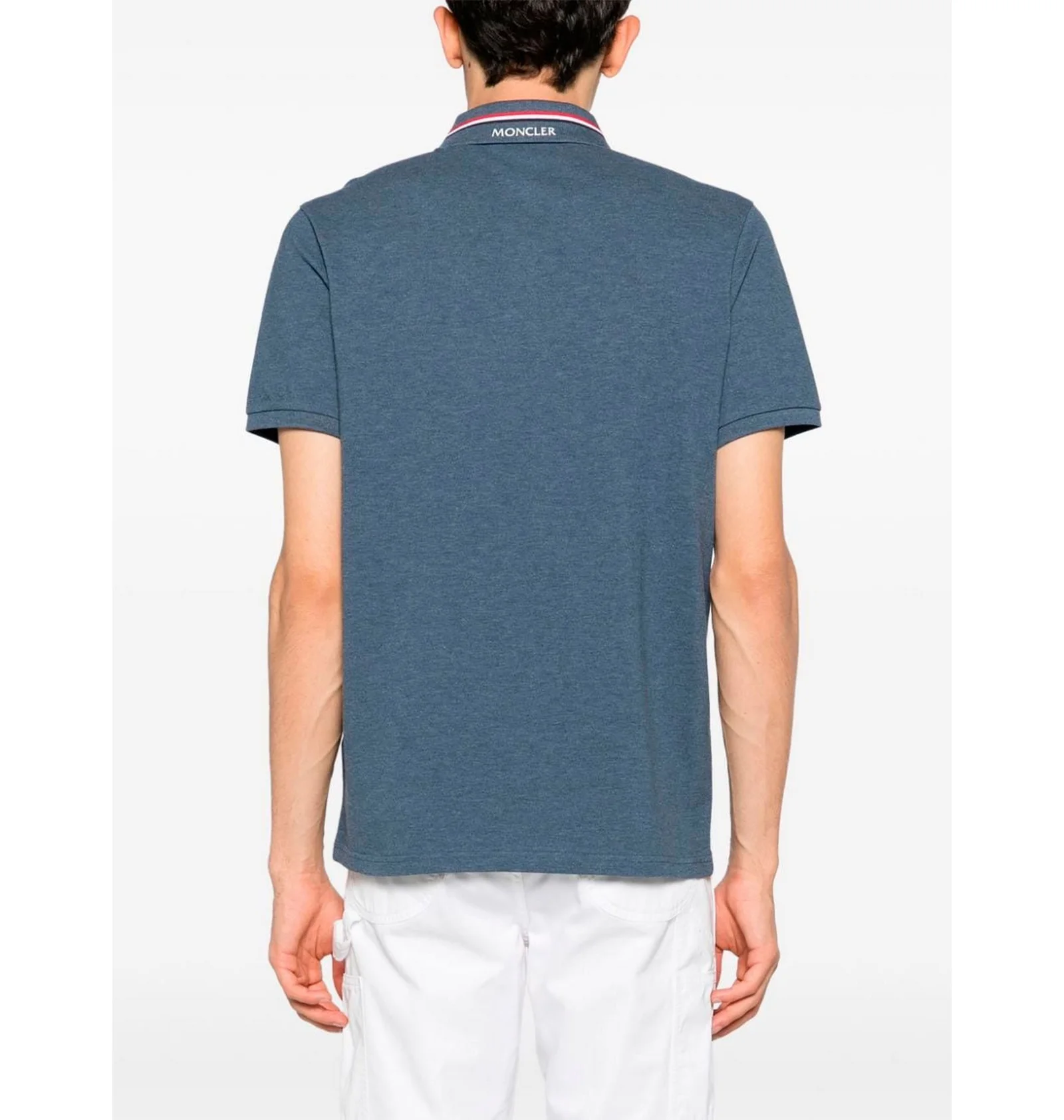 ᐉ Поло мужское Moncler Polo Grey Blue 89A16-794 - купить в