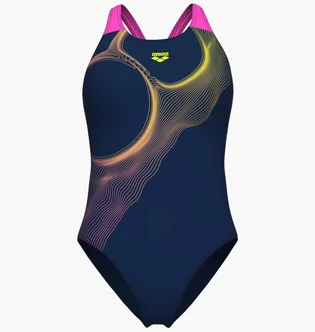 Купальник жіночий Arena Ripples Swimsuit V Back B Blue 009021-780