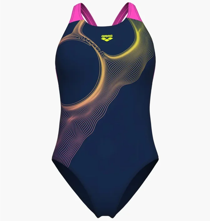 Купальник жіночий Arena Ripples Swimsuit V Back B Blue 009021-780