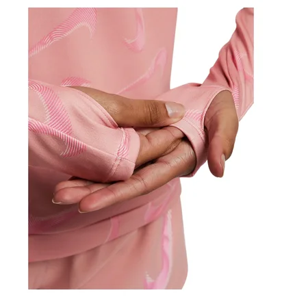 Худі жіноче Nike Dri Fit Swoosh Print Pink FB4952-618