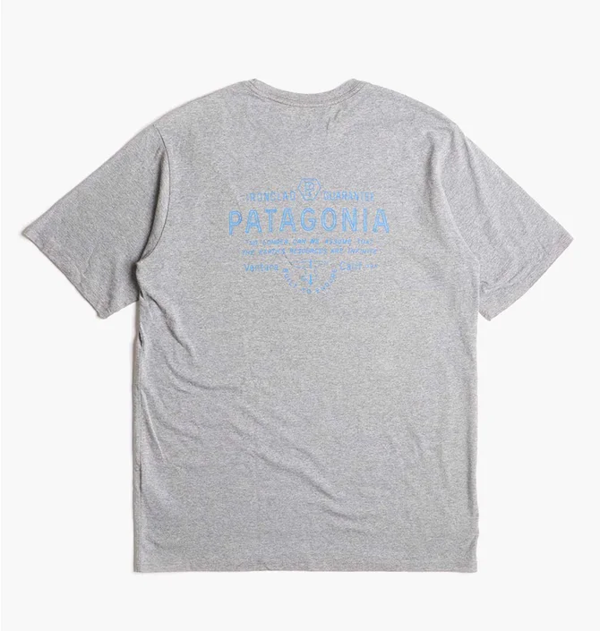 Футболка мужская Patagonia Forge Mark Responsibili-Tee T-Shirt Grey 37572