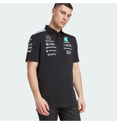 Поло чоловіче Adidas Mercedes - Amg Petronas Formula One Team Black JW5391