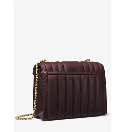 Сумка жіноча Michael Kors Whitney Large Quilted Leather Convertible Shoulder Bag Bordo 30F8GXIL3T-BAROLO-7835