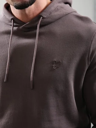 Худи мужское Lyle & Scott Superfine Hoodie Brown ML2256TON-X546-PLUM
