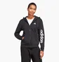 Толстовка жіноча Adidas Essentials Linear Full-Zip French Terry Hoodie Black Ic6863