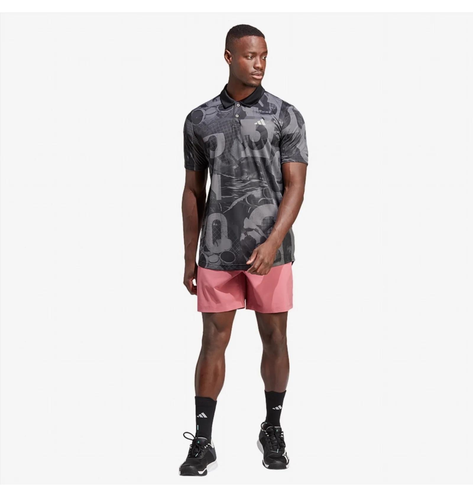 ᐉ Поло чоловіче Adidas Club Graphic Polo Grey HS3242 - придбати в