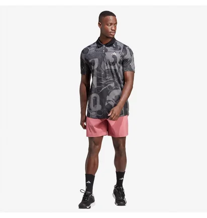 Поло мужское Adidas Club Graphic Polo Grey HS3242