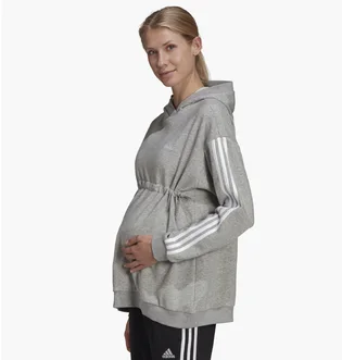 Худі жіноче Adidas Essentials Cotton 3-Stripes Hoodie (Maternity) Grey Hd6755