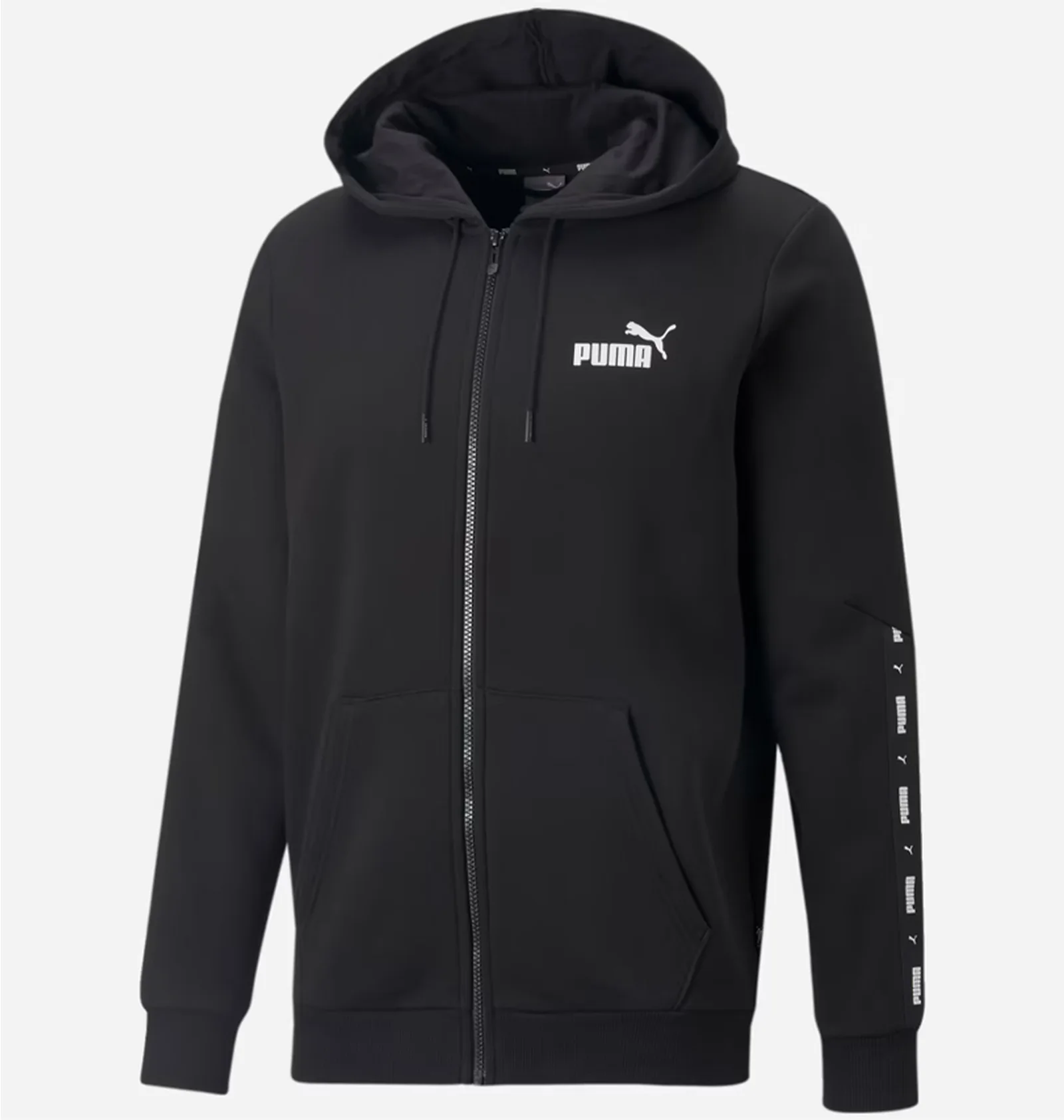 ᐉ Толстовка чоловіча Puma Essentials+ Tape Full-Zip Hoodie Black