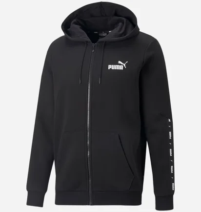 Толстовка мужская Puma Essentials+ Tape Full-Zip Hoodie Black 670270-01