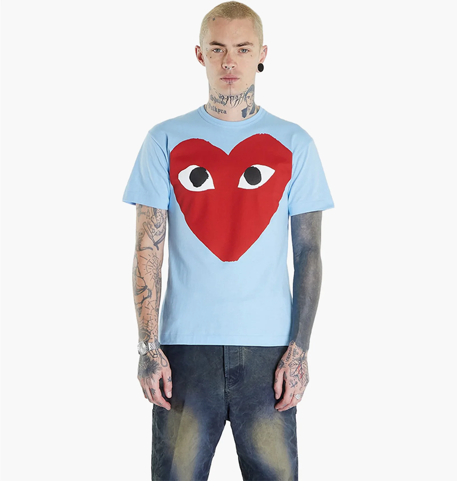 ᐉ Футболка мужская Comme des Garcons Play Short Sleeve Logo Print