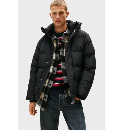 Пуховик чоловічий Tommy Jeans Hooded Down Black DM0DM22255-BDS
