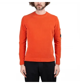 Лонгслів унісекс C.P. Company Chenille Cotton Crew Neck Knit Orange 14CMKN026A005687G439