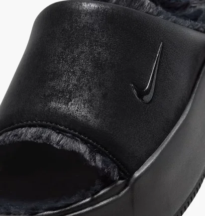Тапочки жіночі Nike Calm Elevation Fur Black HV8560-001