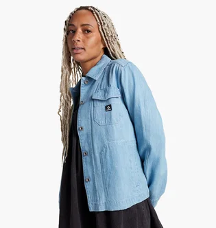 Рубашка женская Converse Denim Chore Coat Light Blue 10027976-444