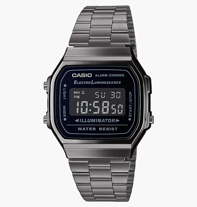 Часы унисекс Casio Vintage Gunmetal Digital A168WEGG-1B