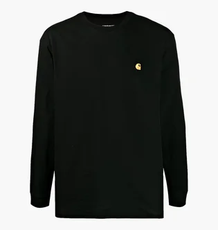Лонгслів чоловічий Carhartt Wip Chase L/S T-Shirt Black I026392-00FXX