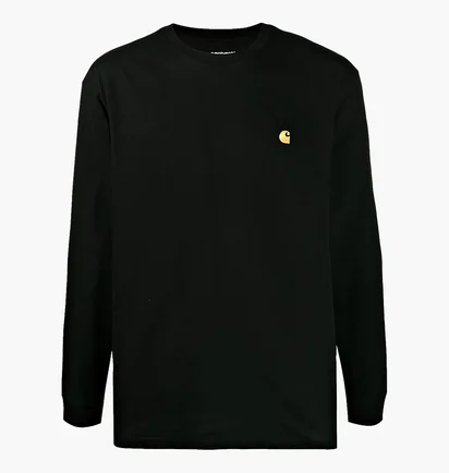 Лонгслів чоловічий Carhartt Wip Chase L/S T-Shirt Black I026392-00FXX