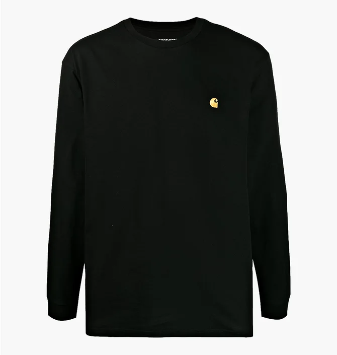 Лонгслів чоловічий Carhartt Wip Chase L/S T-Shirt Black I026392-00FXX