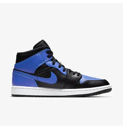 Кроссовки мужские Air Jordan 1 Mid Black/Blue 554724-077