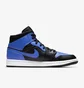 Кроссовки мужские Air Jordan 1 Mid Black/Blue 554724-077