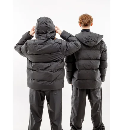 Пуховик унисекс Rains Jackets Black 1506-BLACK