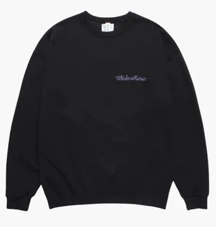Світшот унісекс wacko maria Crew Neck Black 24FW-WMC-SS12