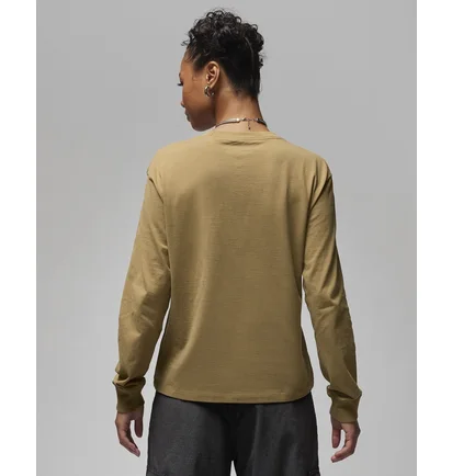 Лонгслив женский Air Jordan Long-Sleeve Graphic T-Shirt Olive FD7205-395