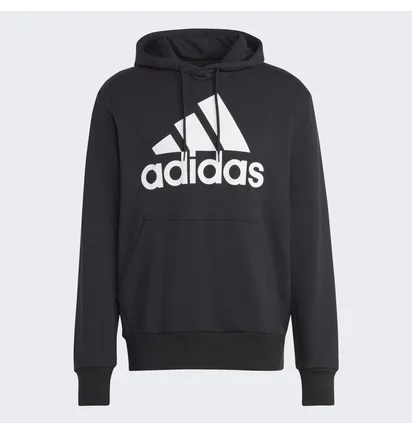 Худи мужское Adidas Essentials French Terry Big Logo Hoodie Black Ic9363