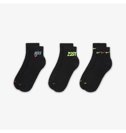 Носки унисекс Nike Everyday Plus Cushioned Black (3 пары) DH3827-910