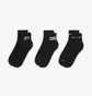 Носки унисекс Nike Everyday Plus Cushioned Black (3 пары) DH3827-910