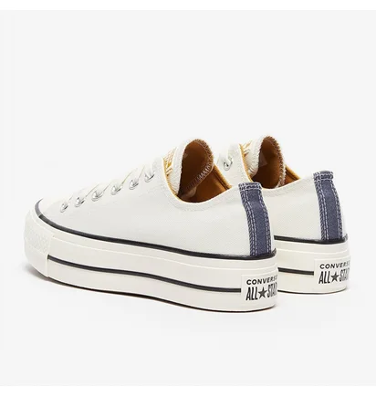 Кеды женские Converse Chuck Taylor All Star Lift Platform Denim Fashion White A03829C