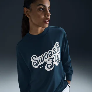 Світшот жіночий Nike W Nk Swsh Fly Ssnl Flc Top Blue FZ5514-478