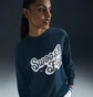Свитшот женский Nike W Nk Swsh Fly Ssnl Flc Top Blue FZ5514-478
