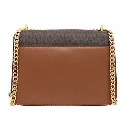 Сумка жіноча Michael Kors Mott Large Logo And Leather Shoulder Bag Brown 35T0GOXL3T-BROWN-11944
