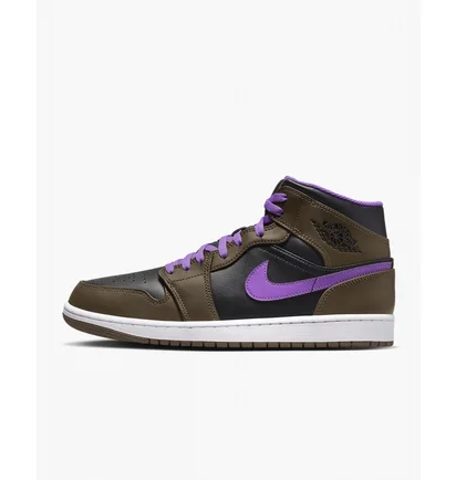 Кросівки чоловічі Air Jordan 1 Mid Black/Brown Dq8426-215