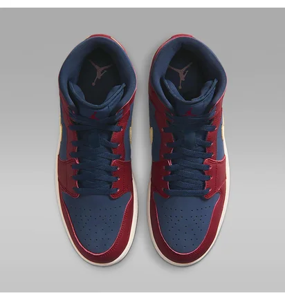 Кросівки чоловічі Air Jordan 1 Mid Se Blue/Bordo IO7449-600