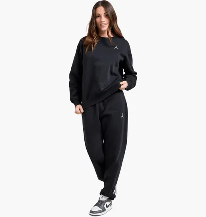 Спортивный костюм женский Air Jordan Brkln Flc Crew Black FV7074-010__FV7077-010