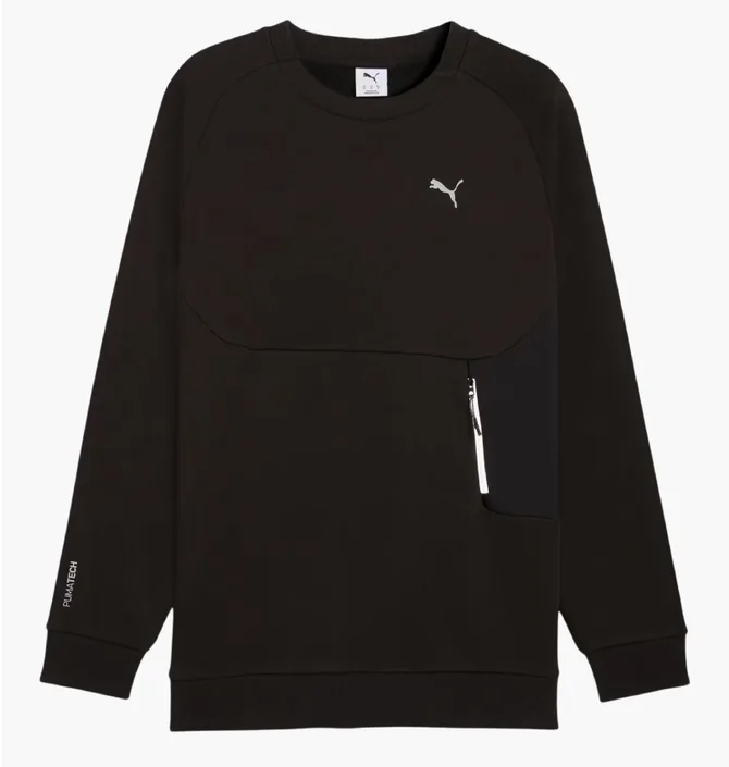 Кофта мужская Puma Tech Relaxed Crew Fl Black 633436-01