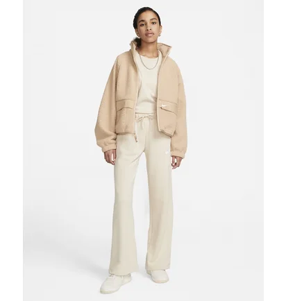 Штани жіночі Nike Sportswear Club Fleece Mid-Rise Wide-Leg Sweatpants Beige FB2727-126