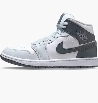 Кроссовки женские Air Jordan 1 Mid Grey/White BQ6472-113
