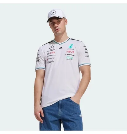 Футболка чоловіча Adidas Mercedes - Amg Petronas Formula One Team Driver Authentic White JX5795