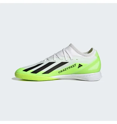 Футзалки унисекс Adidas X Crazyfast.3 Indoor Shoes White/Green ID9340