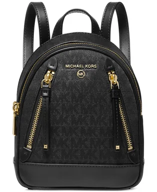 Рюкзак жіночий Michael Kors Brooklyn Xs Gold - Backpack Black 30F2GBNB0Q-BLACK-64262