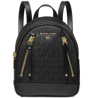Рюкзак женский Michael Kors Brooklyn Xs Gold - Backpack Black 30F2GBNB0Q-BLACK-64262
